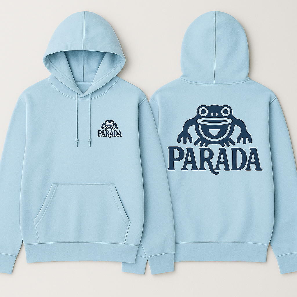 Light Blue Hoody - Parada Classic Logo – Limited Edition